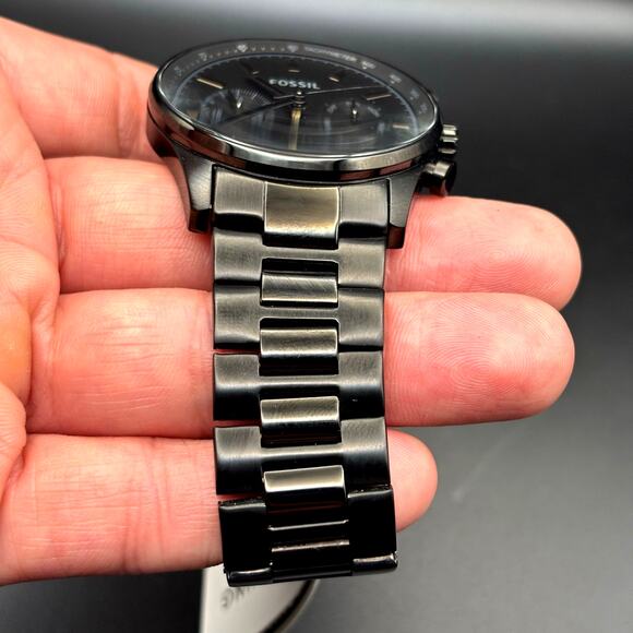 Fossil Sullivan BQ2448 Mens Chronograph – Gunmetal Stainless Steel Bracelet NIB - Picture 7 of 17